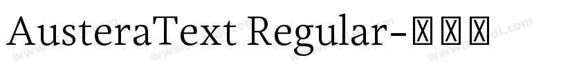 AusteraText Regular字体转换